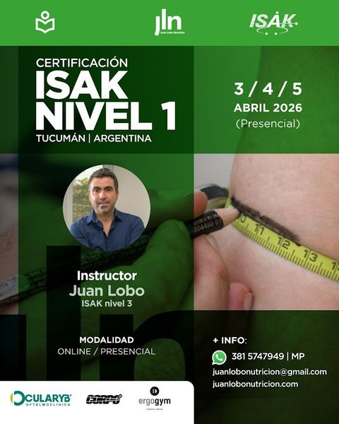 CERTIFICACIÓN ISAK NIVEL 1 ABRIL 2026