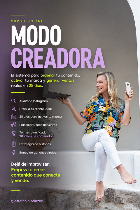 Kit Modo Creadora: El kit completo para despegar tus redes y activar tus ventas en 28 días.