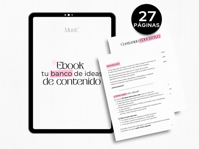 Ebook Tu banco de ideas de contenido