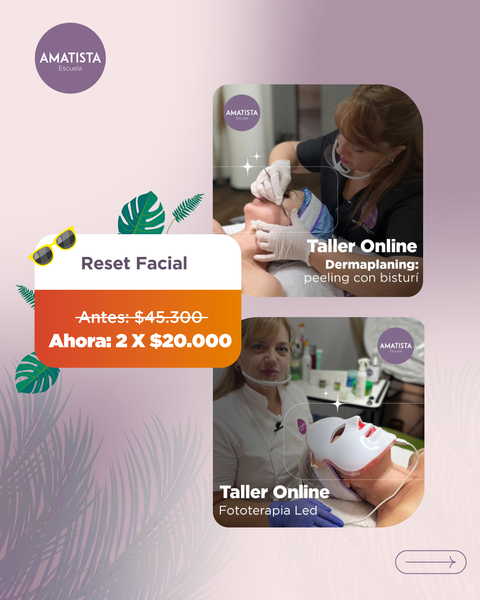 Taller online Fototerapia LED + Taller online Dermaplaning