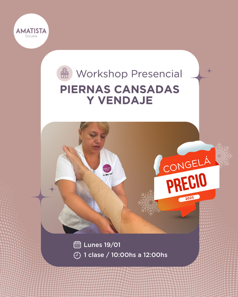 WORKSHOP PRESENCIAL PIERNAS CANSADAS Y VENDAJE