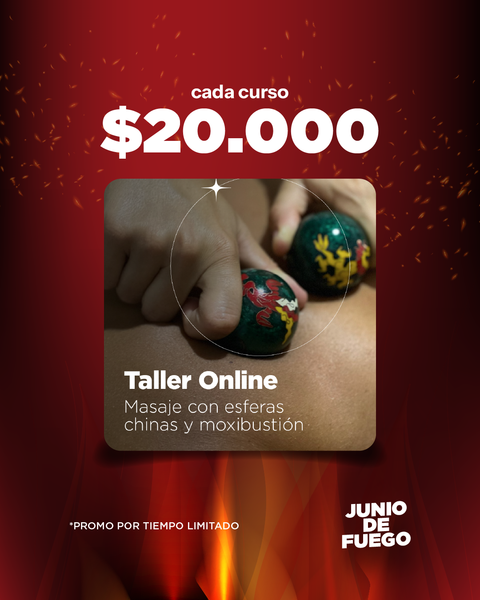 TALLER ONLINE MASAJE CON ESFERAS CHINAS Y MOXIBUSTIÓN