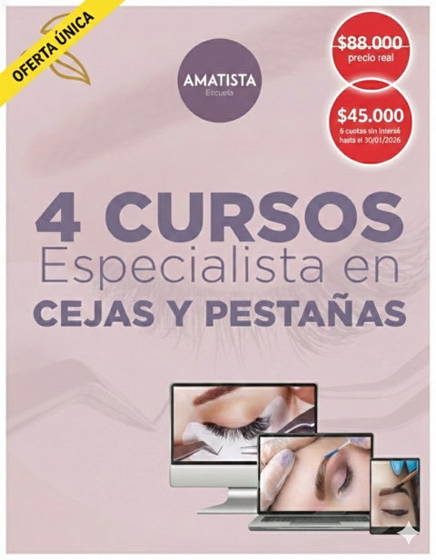 ACCESO VIP: ESPECIALISTA EN CEJAS Y PESTAÑAS