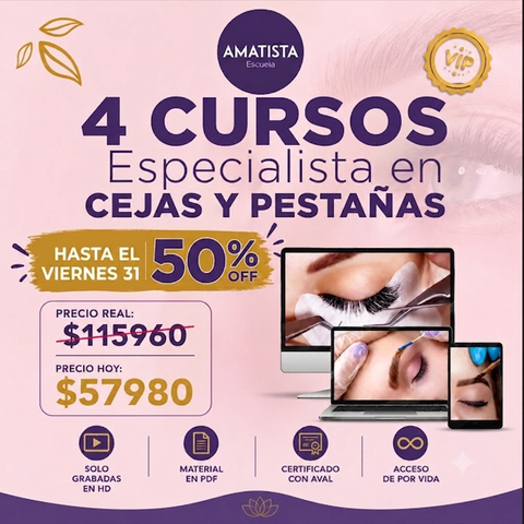 ACCESO VIP: ESPECIALISTA EN CEJAS Y PESTAÑAS
