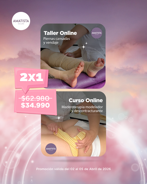Curso online de Maderoterapia corporal: relax y modelador + Taller online Piernas cansadas y vendaje