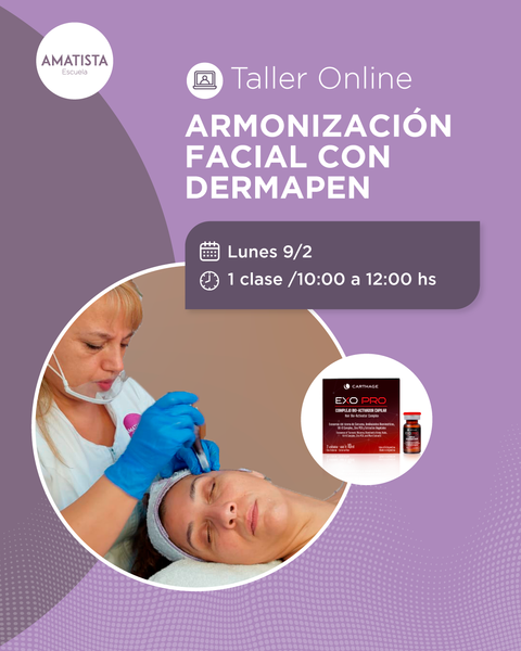 TALLER ONLINE ARMONIZACION FACIAL CON DERMAPEN Y EXOSOMAS