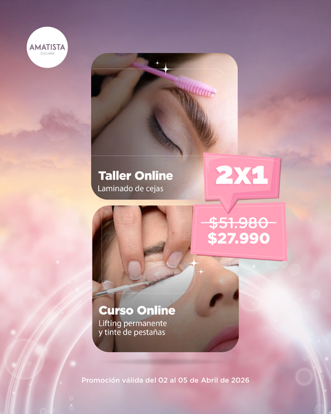 Taller online de Laminado de cejas + Taller online lifting, permanente y tinte de pestañas