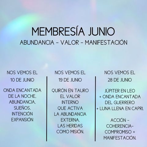 MEMBRESÍA JUNIO 