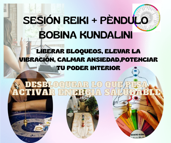 SESIÓN DE LIMPIEZA ENERGETICA, ARMONIZACIÓN Y EQUILIBRIO; REIKI + PÉNDULO 