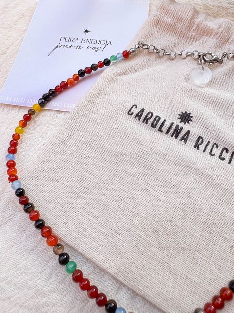 Collar Emperatriz - Ágatas oscuras