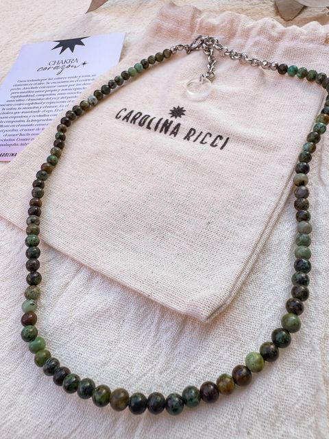 Collar Emperatriz - Turquesa africana natural