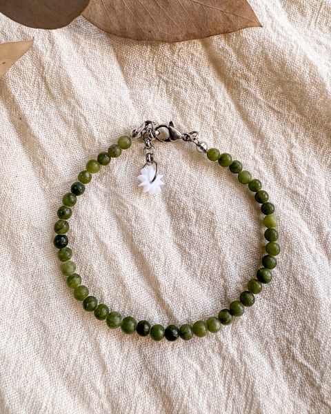 Pulsera Emperatriz - Jade verde natural