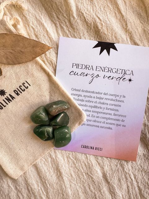 Piedra cuarzo verde rolado