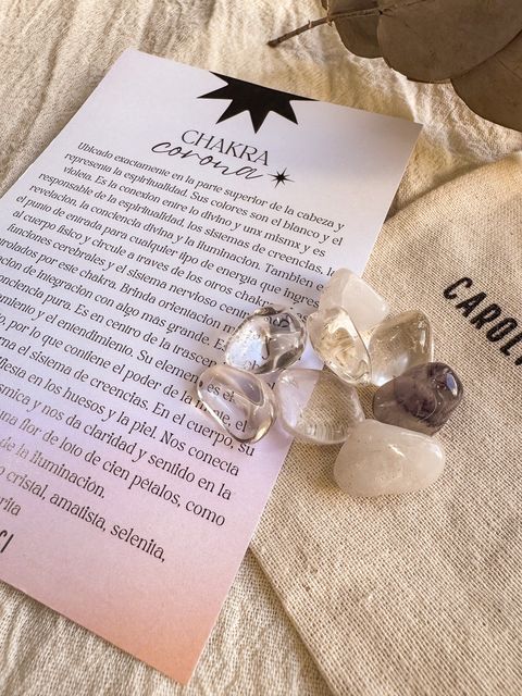 Piedra cuarzo cristal rolado