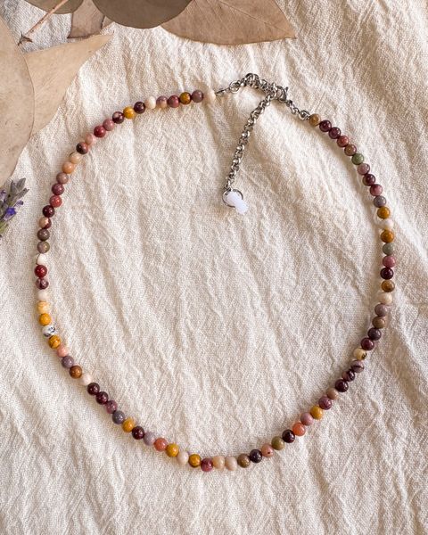 Collar Emperatriz - Jaspe mokaite 4mm