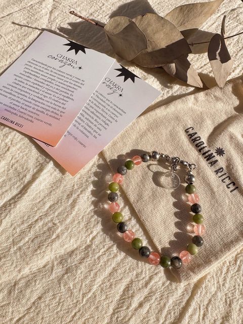 Pulsera Emperatriz - Cuarzo cherry, jade verde y labradorita