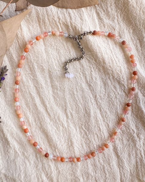 Collar Emperatriz - Aventurina, calcita amarilla, cuarzo cherry y opalina