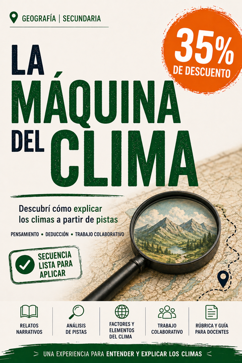 🌦 La Máquina del Clima: secuencia didáctica para enseñar clima con lectura, pistas y trabajo colaborativo