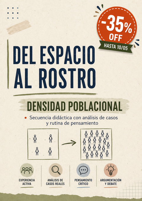 🏙️ Del espacio al rostro: secuencia didáctica para analizar la densidad de población a partir de casos reales