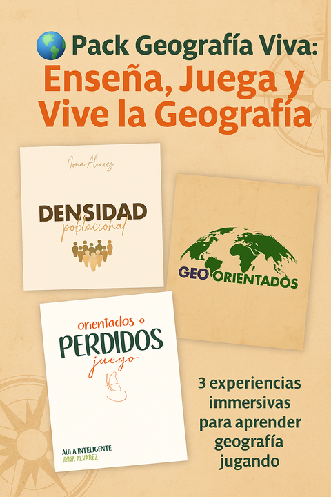 🌍 Pack Geografía Viva: Enseña, Juega y Vive la Geografía