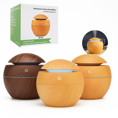 Humidificador Redondo Vaporizador Usb Con Luz Led Rgb 150ml
