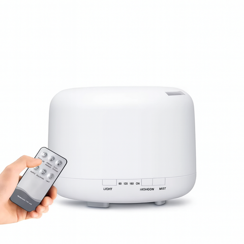 Difusor Humidificador Redondo Rgb Aromaterapia Blanco