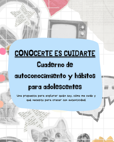 Cuadernillo + Guía profesional para trabajar con adolescentes desde el autoconocimiento, los hábitos y la salud emocional.