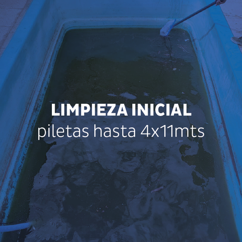 Limpieza inicial - pileta grande hasta 4x11mts