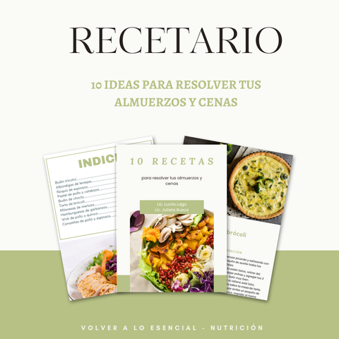 Recetario almuerzos y cenas