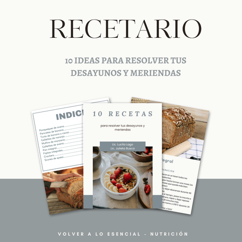 Recetario desayunos y meriendas