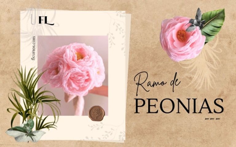 Peonias de tela: Crea un ramo de novia hecho a mano desde 0