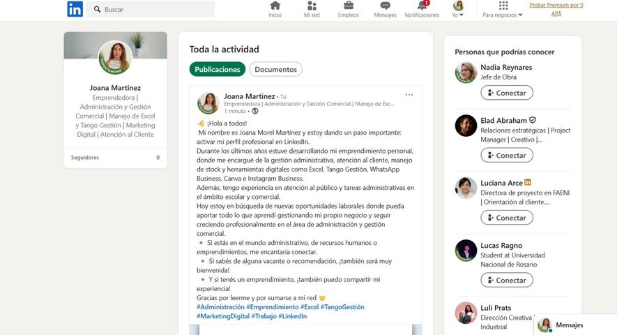Creación y diseño de perfil en LINKEDIN