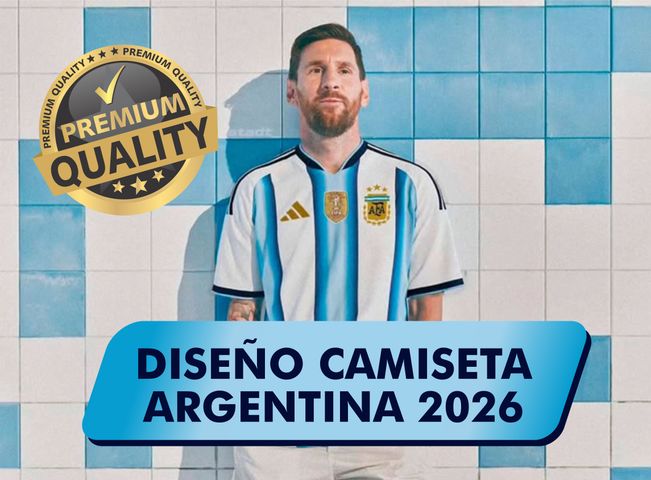 Diseño Actualizado Camiseta Argentina 2026 Titular