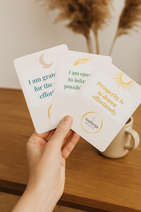 30 Gratitude & Abundance Affirmation Cards – Minimalist Printable PDF