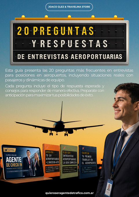 REGALO! 20 PREGUNTAS Y RESPUESTAS DE ENTREVISTAS AEROPORTUARIAS by JOACO GLEZ & TRAVELINA STORE