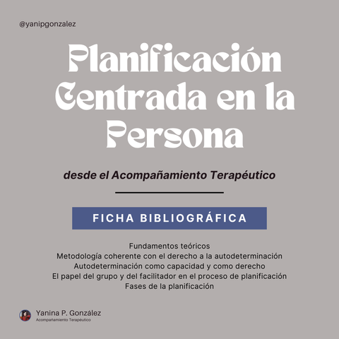 Planificación centrada en la persona desde el Acompañamiento Terapéutico
