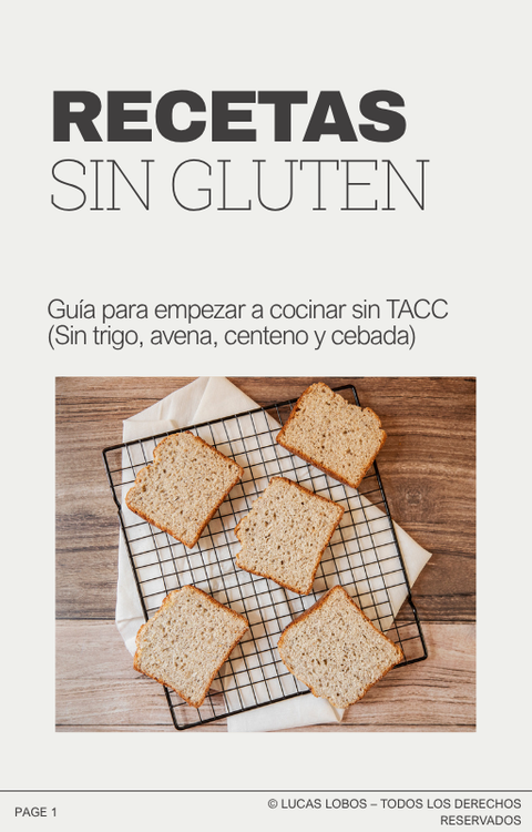 Recetario para celiacos principiantes