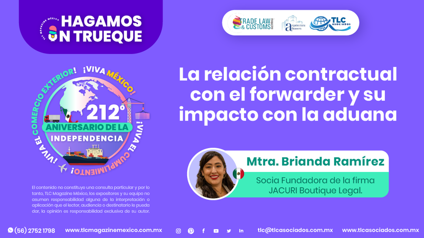 Hagamos un Trueque - La relación contractual con el forwarder y suu impacto con la aduana por la Mtra. Brianda Ramírez