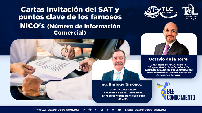 Bee Conocimiento: Cartas invitación del SAT y puntos clave de los famosos NICO's por el Ing. Enrique Herón Jiménez y el Dr. Octavio de la Torre