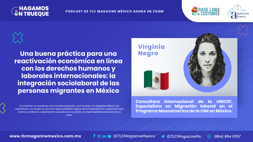 Una buena práctica para una reactivación económica en línea con los derechos humanos y laborales internacionales con Virginia Negro