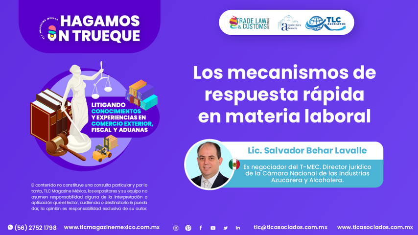 Hagamos un Trueque - Los mecanismos de respuesta rápida en materia laboral por el Lic. Salvador Behar Lavalle