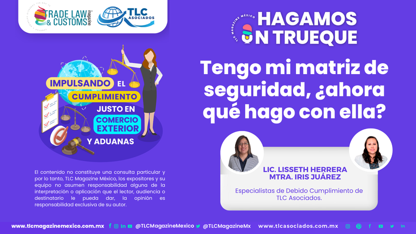 Hagamos un Trueque - Tengo mi matriz de seguridad, ahora qué hago con ella por la Lic. Lisseth Herrera y la Mtra. Iris Juárez