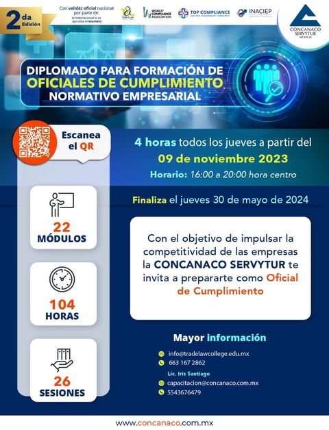 Diplomado para Formación de Oficiales de Cumplimiento Normativo Empresarial