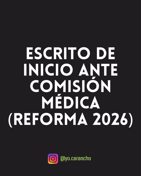 Modelo Estratégico de Inicio ante Comisión Médica (Reforma 2026) – con Ofrecimiento Integral de Prueba