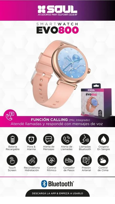RELOJ SOUL EVO 800 ROSA