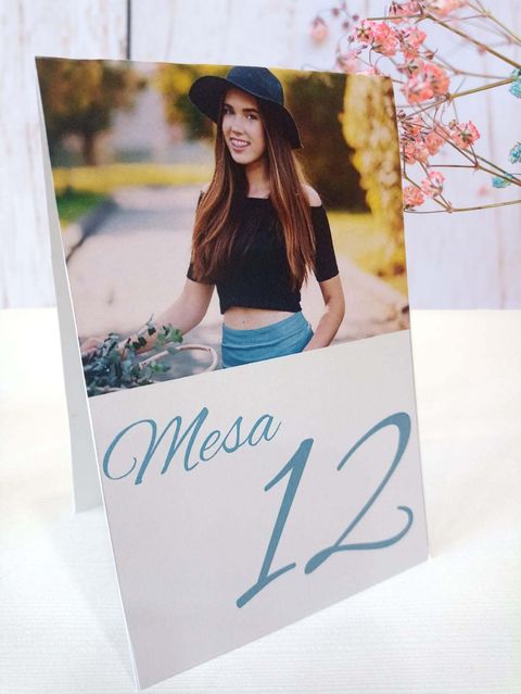 10 Números de Mesa con Foto