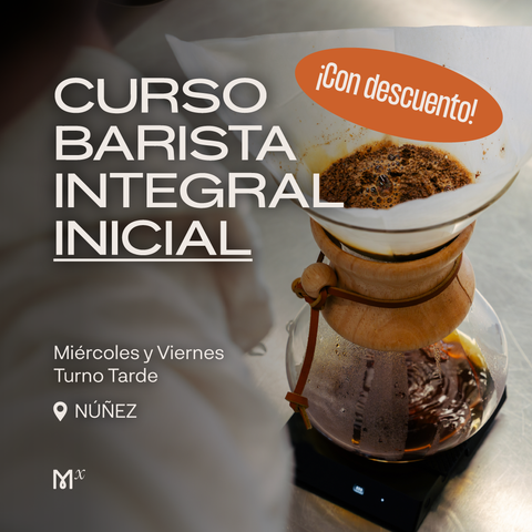 CURSO BARISTA lNICIAL INTEGRAL {MIE Y VIE} FINES AGOSTO T.TARDE
