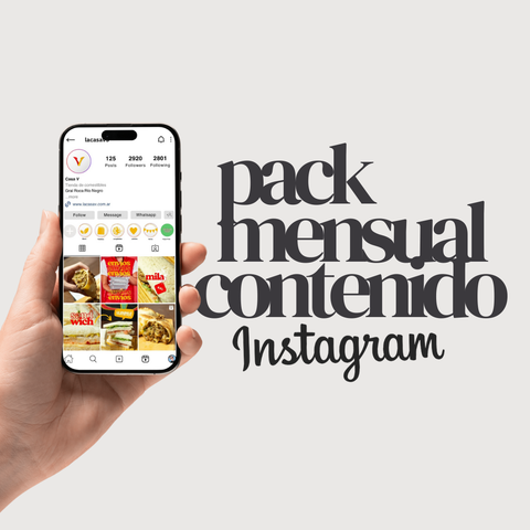 Pack Contenido Instagram mensual