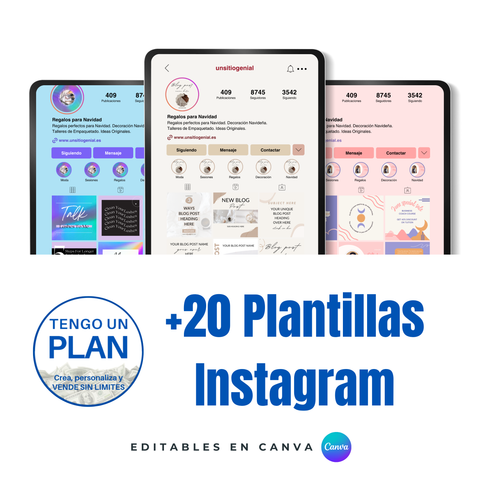 20 Plantillas editables para Instagram