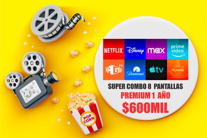 Super Combo 8 Pantallas 12 Meses